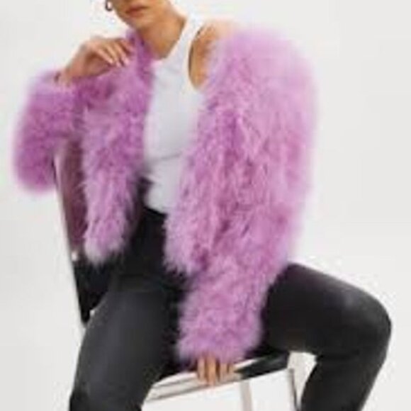Lamarque Deora NWT Feather Jacket in Lilac - Picture 3 of 3